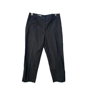 Vintage Facconable Breeches Riding Pants Equestrian Womens 4 Black Wooden Button